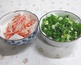 ✿さっぱりと！カニカマとネギのチヂミ作り方1写真