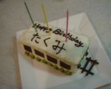 ☆電車☆の誕生日ケーキ作り方8写真