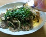 ほうれん草ときのこの冷製とろろパスタ作り方14写真