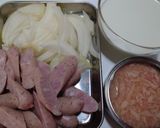 簡単！♬ツナ＆ソーセージクリームパスタ♬作り方1写真