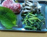 ほうれん草ときのこの冷製とろろパスタ作り方2写真
