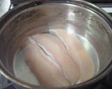 きゅうりとささみの梅おかかポン酢あえ♪作り方1写真