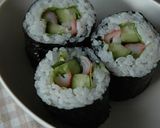 かにかまきゅうりでかわいい海苔巻き✿作り方4写真