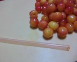 簡単綺麗～❤さくらんぼの種取り作り方1写真
