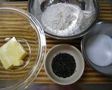 ザックザク食感♪黒ゴマドロップクッキー☆作り方1写真
