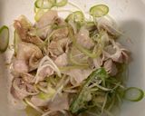豚肉と長ねぎの梅肉和え作り方5写真
