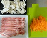野菜たっぷり☆豚肉巻き作り方1写真