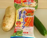カニカマと長イモのみぞれ酢和え作り方1写真