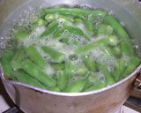 カレー風味　インゲンのおひたし作り方1写真