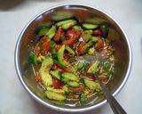 夏野菜とアボカドの中華風甘酢しょうゆ漬け作り方5写真