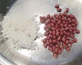 冷たい!あずき☆餅米入りドリンク、かき氷作り方1写真