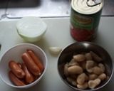 ウインナーと花豆のトマト煮☆作り方1写真