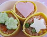 チキンライスを可愛くね★キャラ弁作り方6写真