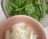 空芯菜のチーズパスタ作り方1写真