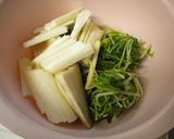 水菜と長いものナムル風作り方1写真