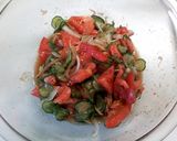 野菜たっぷり♪たらこの和風冷製パスタ作り方3写真