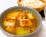鶏がら麺つゆスープで♪鶏南蛮うどん作り方6写真