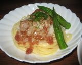 アツひや☆カリカリ豚の冷製梅パスタ☆作り方5写真
