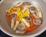 豚肉ボール・お揚げとパプリカ煮作り方5写真