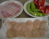 ＢＢＱに♪ホタテ貝柱とベーコンの串焼き作り方1写真