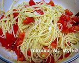 トマトとクリームチーズの冷製パスタ低カロ作り方3写真