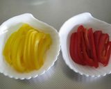 鶏肉とパプリカのわさび醤油サラダ作り方2写真