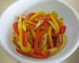 鶏肉とパプリカのわさび醤油サラダ作り方7写真