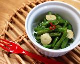 大好評♪　インゲンのペペロンチーノ風作り方5写真