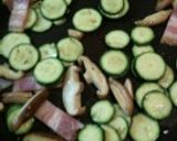 ズッキーニとベーコンのパスタ作り方3写真