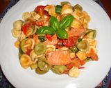 海老と鮭のトマトソースパスタ作り方4写真