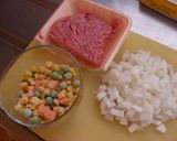 冷凍ポテトdeスパニッシュオムレツ♪作り方1写真