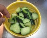簡単１品♬胡瓜の梅味噌にんにくラー油和え作り方2写真