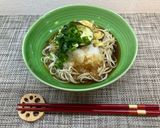 荒削り鰹節の出汁で茄子天おろし蕎麦🍆作り方7写真