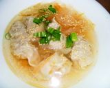 ゴマの風味の野菜たっぷり餃子スープ作り方5写真