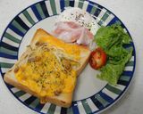 もやし納豆チーズトースト作り方4写真