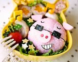 こんなブタ見かけたらご用心!キャラ弁作り方4写真