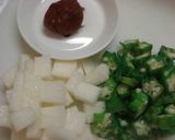 *オクラと長芋の梅肉和え*作り方1写真