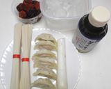冷しギョーザ入りそーめん作り方1写真