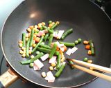 お弁当❤いんげんコーンのウェイパー炒め❤作り方2写真