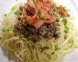ひき肉とキムチのスタミナパスタ作り方7写真