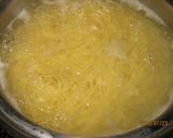 赤と緑とにんにくチップの冷静パスタ作り方5写真