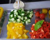 冷え冷え★菜(サイ)コロパスタ作り方1写真