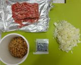 パパッと簡単☆納豆ひき肉丼作り方1写真