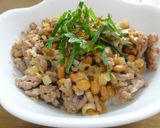 パパッと簡単☆納豆ひき肉丼作り方3写真