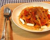 キャベツdeトマトクリームパスタ。作り方6写真