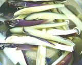 夏の涼味★冷製ワサビ茄子のめかぶ山芋がけ作り方3写真