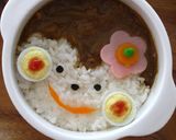 デコカレー＊グラタン皿でおさるのカレー♪作り方5写真