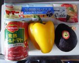 トマト缶で簡単に、冷製スープパスタ作り方1写真