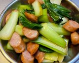 ソーセージと青梗菜と卵のバター醤油炒め作り方5写真