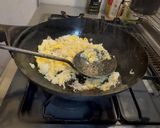鰹節が決めて！大根の葉の漬けもの炒飯作り方5写真